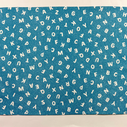 30×40 デニム調アルファベット柄のランチョンマット 5枚目の画像