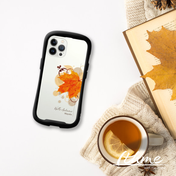 グリップ / Autumn ★ 名入れ可【スマホケース・耐衝撃グリップ iphone カバー・秋 紅葉 楓】 10枚目の画像