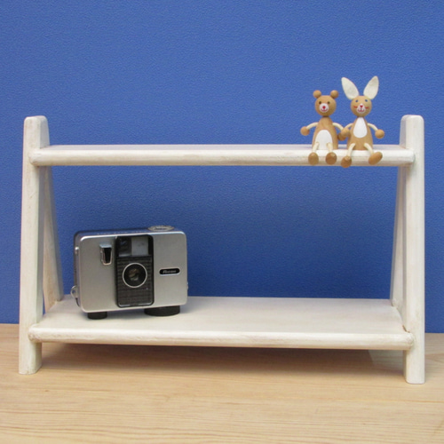 A型 デスクシェルフ】特別色（ホワイト アンティーク風）テーブル