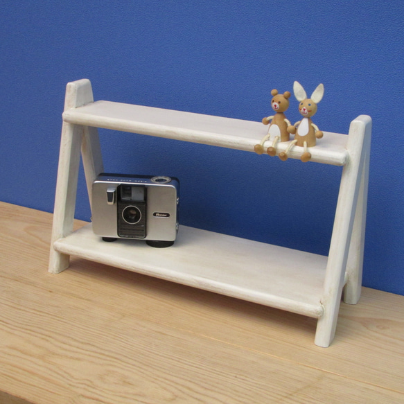 A型 デスクシェルフ】特別色（ホワイト アンティーク風）テーブル