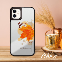 ミラー / Autumn ☆ 名入れ可【スマホケース・耐衝撃グリップミラー