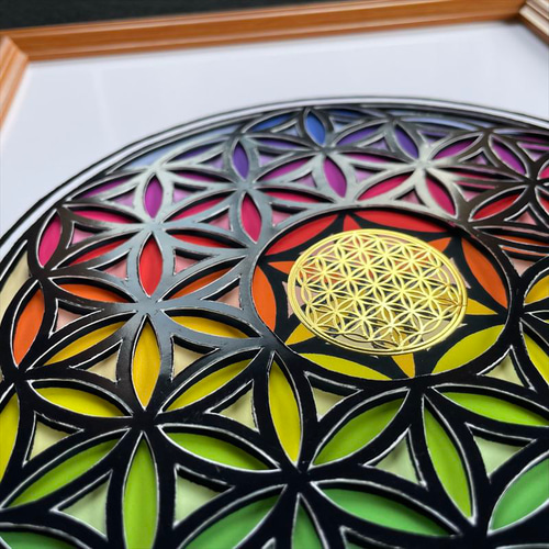 切り絵「フラワーオブライフその12」 切り絵 kitatik 通販