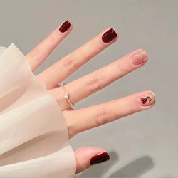 【2023.9新作】　韓国ファッション　秋色バラ花アート　ネイルチップ　つけ爪　-3028 4枚目の画像