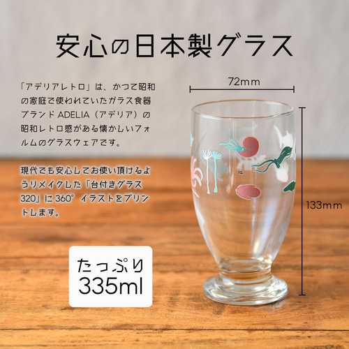 アデリアレトロオンラインショップ 脚付きグラス 風船 | レトロ