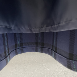 ウールのチェック柄のフレアスカート(ブルー) 6枚目の画像