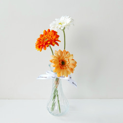 【光触媒】ガーベラの花瓶挿し（オレンジ系） 3枚目の画像