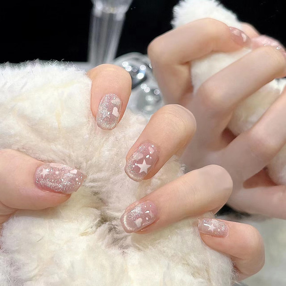 2023.9新作】 韓国ファッション マグネット星ハートデザイン ネイル