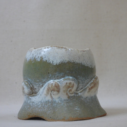 (波)陶製植木鉢 2枚目の画像