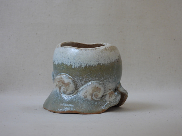 (波)陶製植木鉢 6枚目の画像