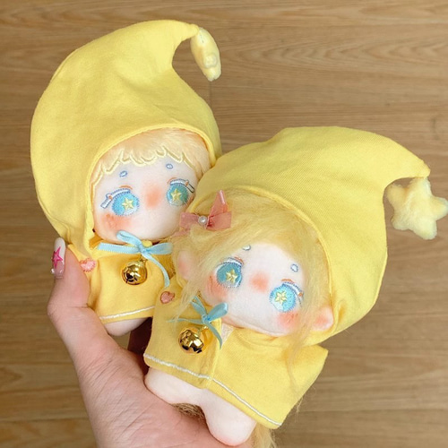 すのチルぬいサイズ お出かけ用マント イエロー 着せ替えぬいぐるみ服 10cmぬいぐるみ 10cmぬい服 星の子 マント