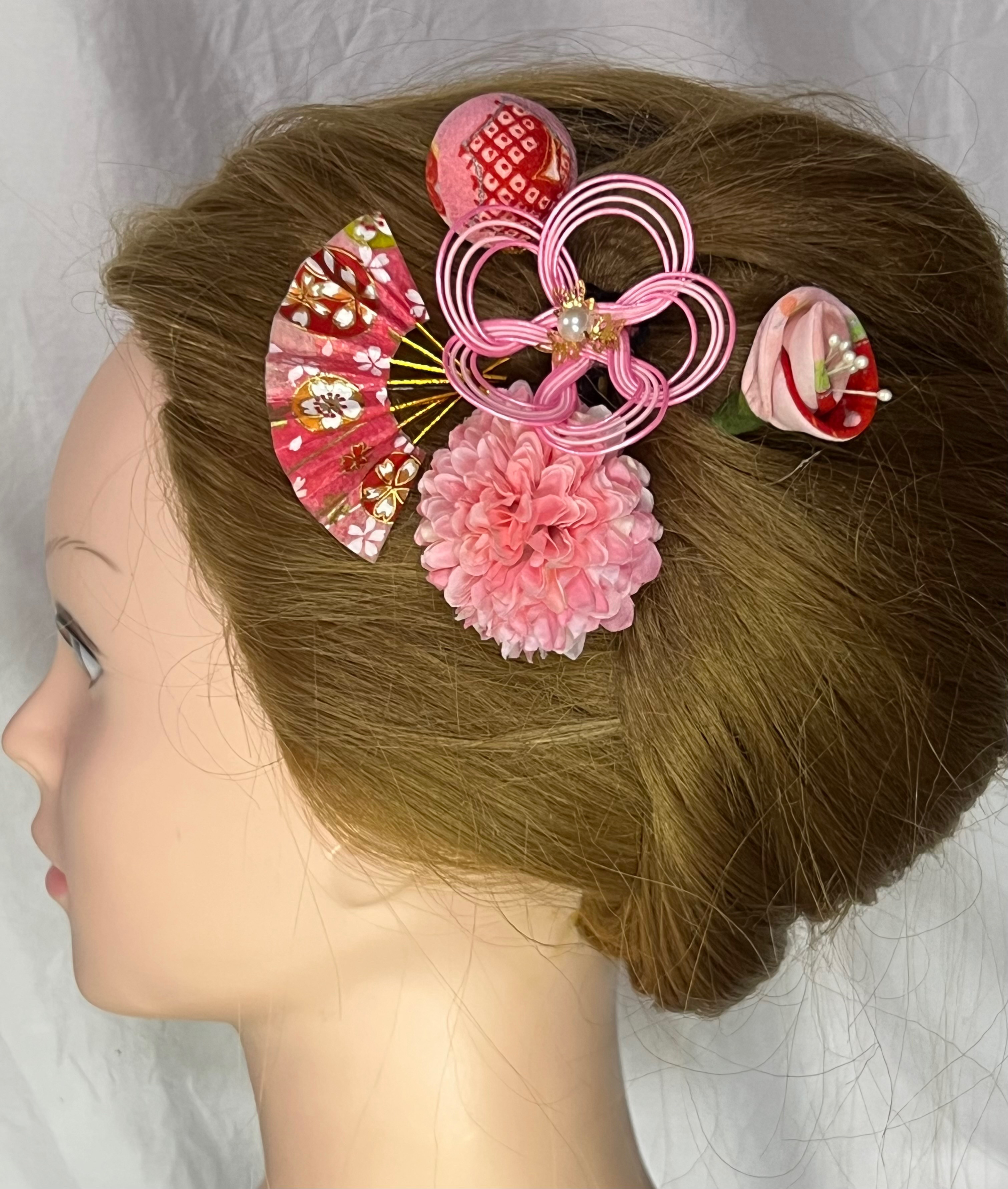 和装 頭飾り 花飾り ヘアアクセサリー 着物 浴衣 Arenca 髪飾り 花蝶風月 No.8382 13点セット 浴衣 着物 成人式