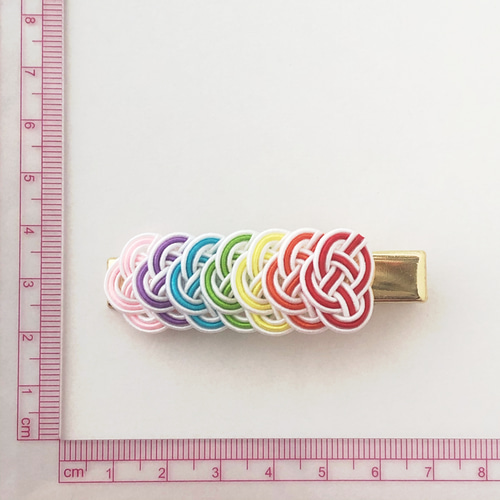 水引 ヘアクリップ レインボー 虹 ヘアクリップ・バナナクリップ 