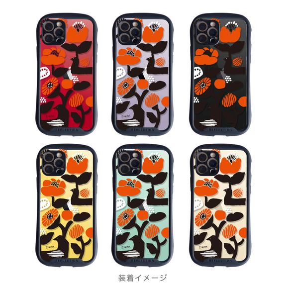 【iphone15対応】秋と鳥と花と iphoneクリアグリップケース 15枚目の画像