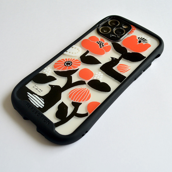 【iphone15対応】秋と鳥と花と iphoneクリアグリップケース 7枚目の画像