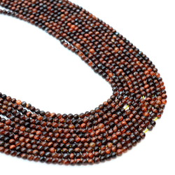 AG-Beads-127　天然石 小粒 連材 レッドタイガーアイ 約2.5mm 1連 約38cm 2枚目の画像