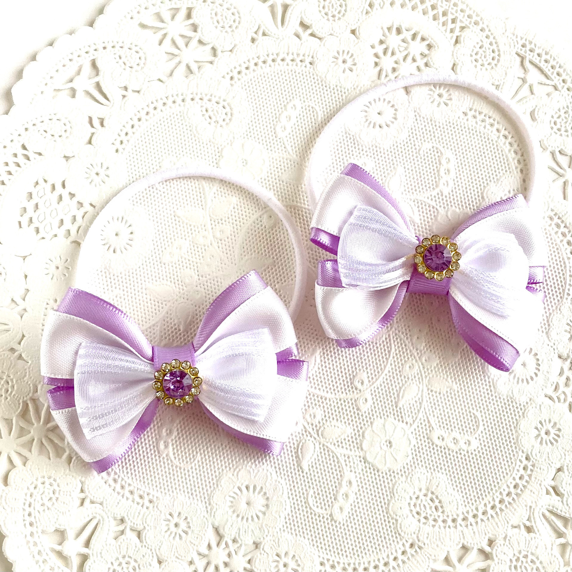 クローバーとうさぎ オーガンジーリボンヘアゴム