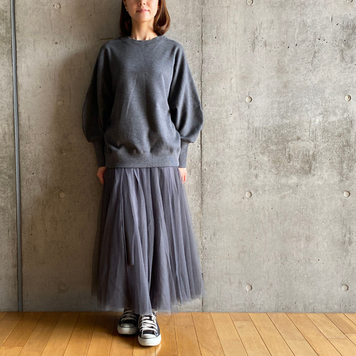 日本製】ふわふわ裏起毛ドルマンカーブスリーブトレーナー＿