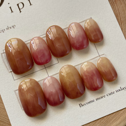 ♡ページ ネイルチップ 54.いちじく ネイルチップ（つけ爪） pipi nail 通販 16485903