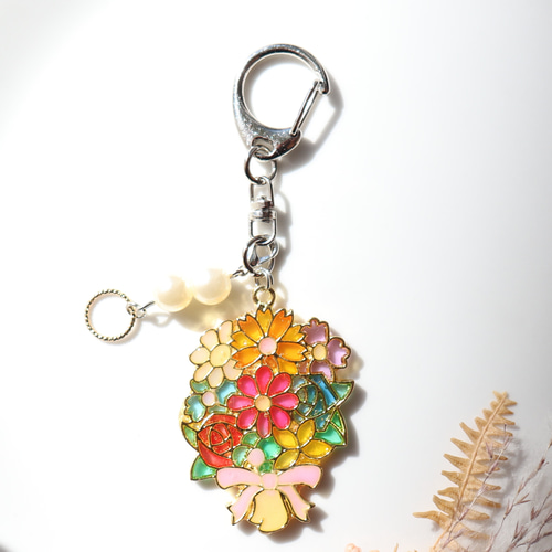 と*も様 新品未開封　TUBE 40周年限定ステンドグラスキーホルダー 　ハワイ ZXMJYHK ステンドグラス 鳥 窓掛け ラッキー シアン バード