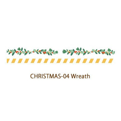 2個セット！人気商品！クリスマス！『CHRISTMAS - Wreath  マスキングテープ』～各柄1個　計2個セット～ 2枚目の画像