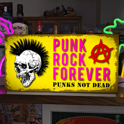 【Lサイズ】パンク パンクロック Punks Not Dead 自宅 店舗 ライブハウス 看板 置物 ライトBOX 1枚目の画像