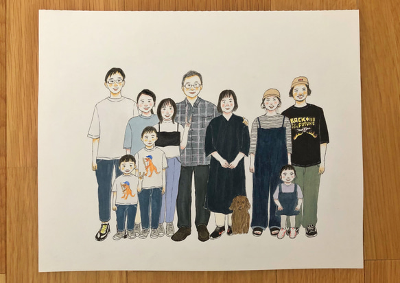 my family ! シンプル 似顔絵 1枚目の画像