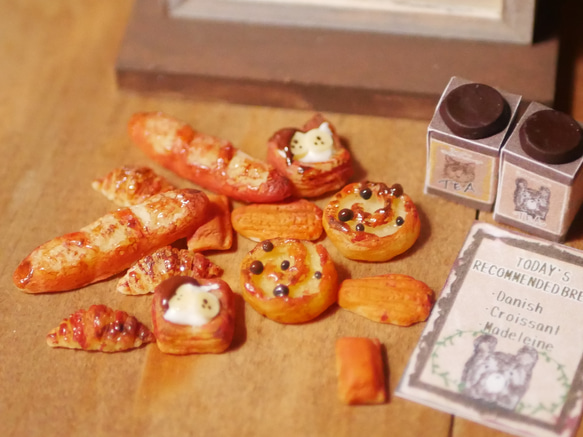 ミニチュア【小さいサイズ】パンと焼菓子のディスプレイ 7枚目の画像