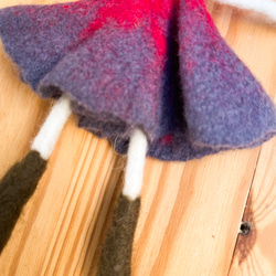 フェルト人形　オーナメント飾りオーナメントピンク三つ編みヘアガール　nasan-s06春　スプリングギフト　母の日新調 6枚目の画像