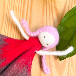フェルト人形　オーナメント飾りオーナメントピンク三つ編みヘアガール　nasan-s06春　スプリングギフト　母の日新調 8枚目の画像
