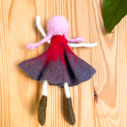フェルト人形　オーナメント飾りオーナメントピンク三つ編みヘアガール　nasan-s06春　スプリングギフト　母の日新調 7枚目の画像