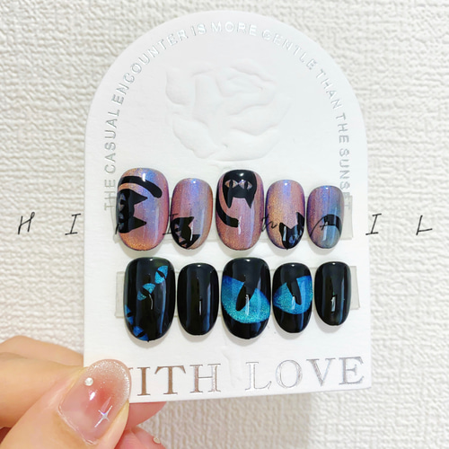 【No.027】ネイルチップ♡ワンホンネイル♡マグネットネイル♡フレンチ♡ ワンホンネイル マグネットフレンチ