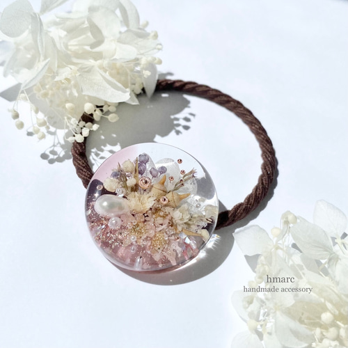 人気商品 華いろ ／ ヘアゴム（ポニーフック レジン ボタニカル ヘアゴム