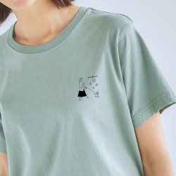 日本製 プリントTシャツ F004 シャロウグリーン 4枚目の画像