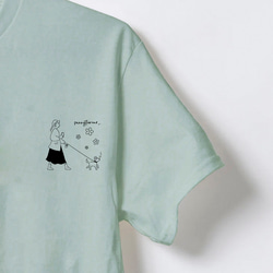 日本製 プリントTシャツ F004 シャロウグリーン 2枚目の画像