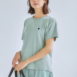 日本製 プリントTシャツ F004 シャロウグリーン 5枚目の画像