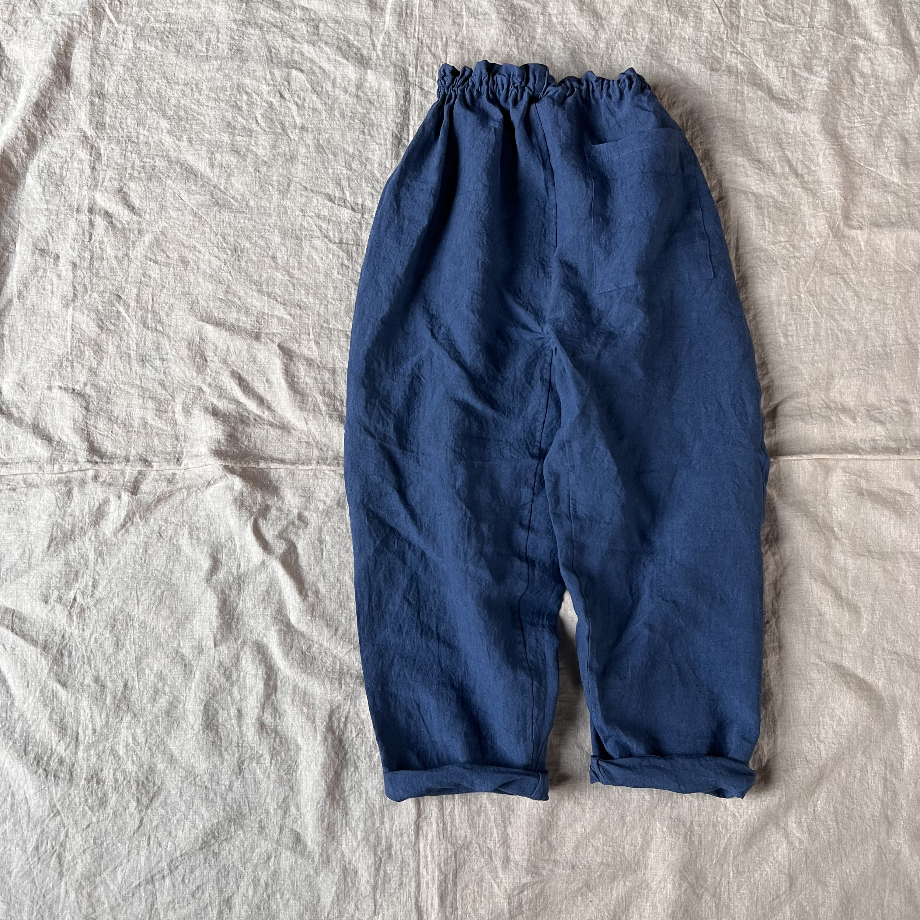 リネンのもんぺ　レンガ リネンのもんぺ ライトブルー リネンのもんぺ ライトブルー リネンの