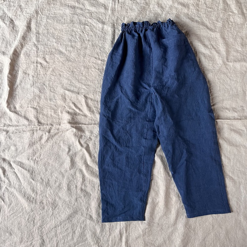激安正規品 リネンのもんぺ ディープブルー 通販 nuuMonpe ロングパンツ パンツ