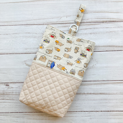 上履き入れ 上靴入れ 箱入りねこ キルティング 幼稚園 保育園 小学生