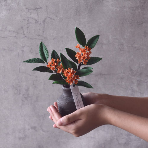 金木犀　15本以上　生花　終わりがけ 金木犀 15本以上 生花 終わりがけ ◇粘土のお花◇ 金木犀