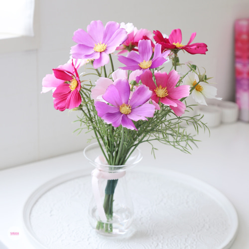 〜✿あまちゃんページ〜 　マジカルウォーターアレンジ(カラー) マジカルウォーターアレンジ)カラフルコスモス アートフラワー sarasa