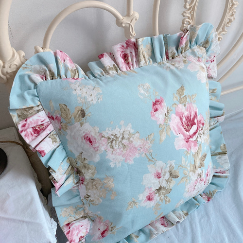 トワレ クッションカバー　フリル フリルクッションカバー ハグオーワー/DDintex