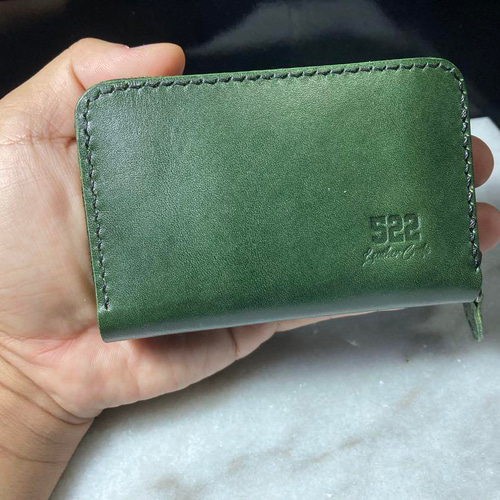 二つ折り財布 ハーフウォレット ヌメ革 ラウンドファスナー ハンドメイド 姫路ヌメ革 ハンドメイド 牛革 ショートウォレット 2つ折り財布