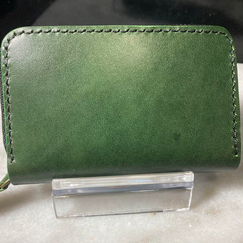 二つ折り財布 ハーフウォレット ヌメ革 ラウンドファスナー ハンドメイド wild-hearts_sw4119r104