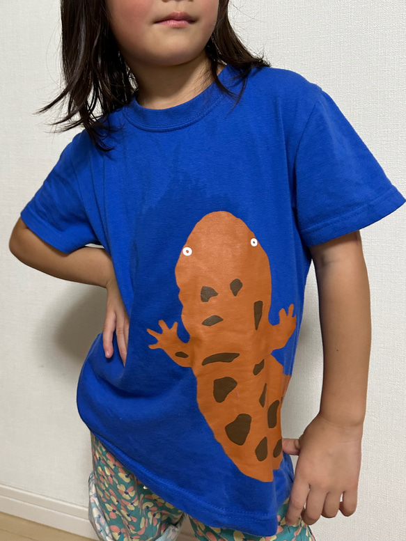 水生生物✳︎オオサンショウウオTシャツ［キッズサイズ］ 3枚目の画像