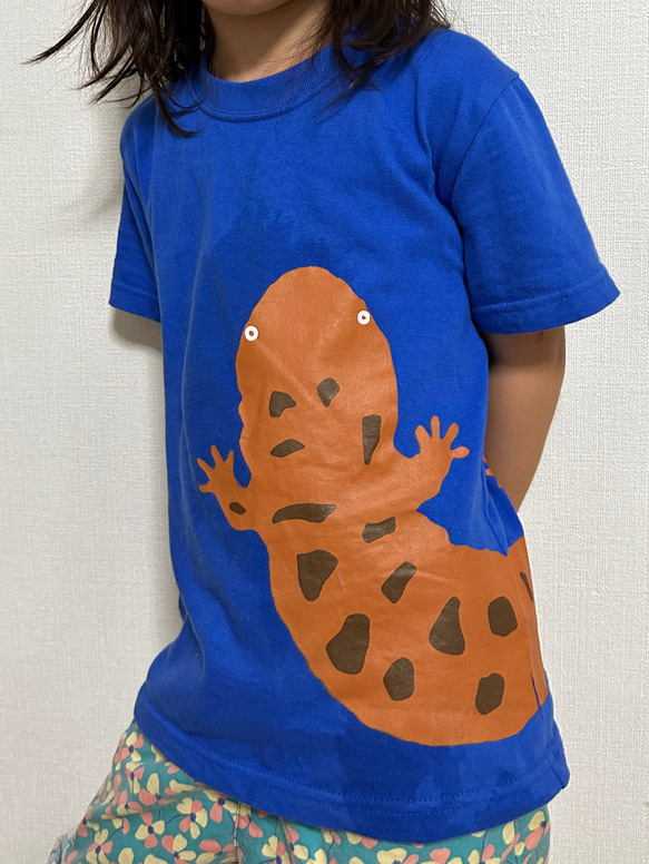 水生生物✳︎オオサンショウウオTシャツ［キッズサイズ］ 4枚目の画像