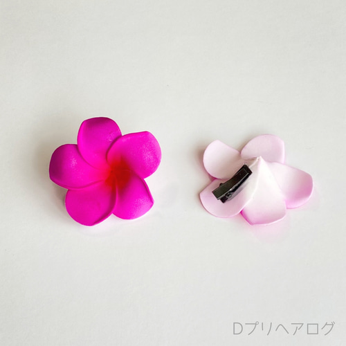 モアナ】南国プルメリアの髪飾り｜ヘアクリップ ヘアアクセサリー 髪  