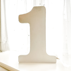 数字の1のオブジェ（白） 立体・オブジェ ShimoWood 通販 16487503