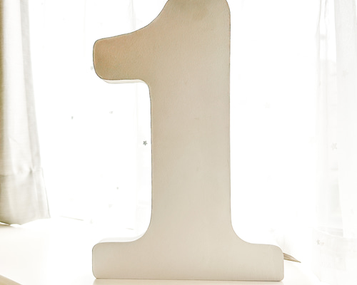 数字の1のオブジェ（白） 立体・オブジェ ShimoWood 通販 16487503