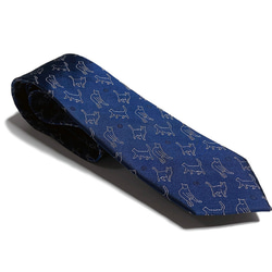巴特先生-日常的貓設計款領帶_蠶絲_獨家設計_限量款_Neckties_cats_藍 第2張的照片