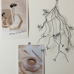ワイヤークラフト ワイヤーアート 木の枝 秋 1枚目の画像